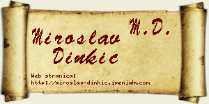 Miroslav Dinkić vizit kartica